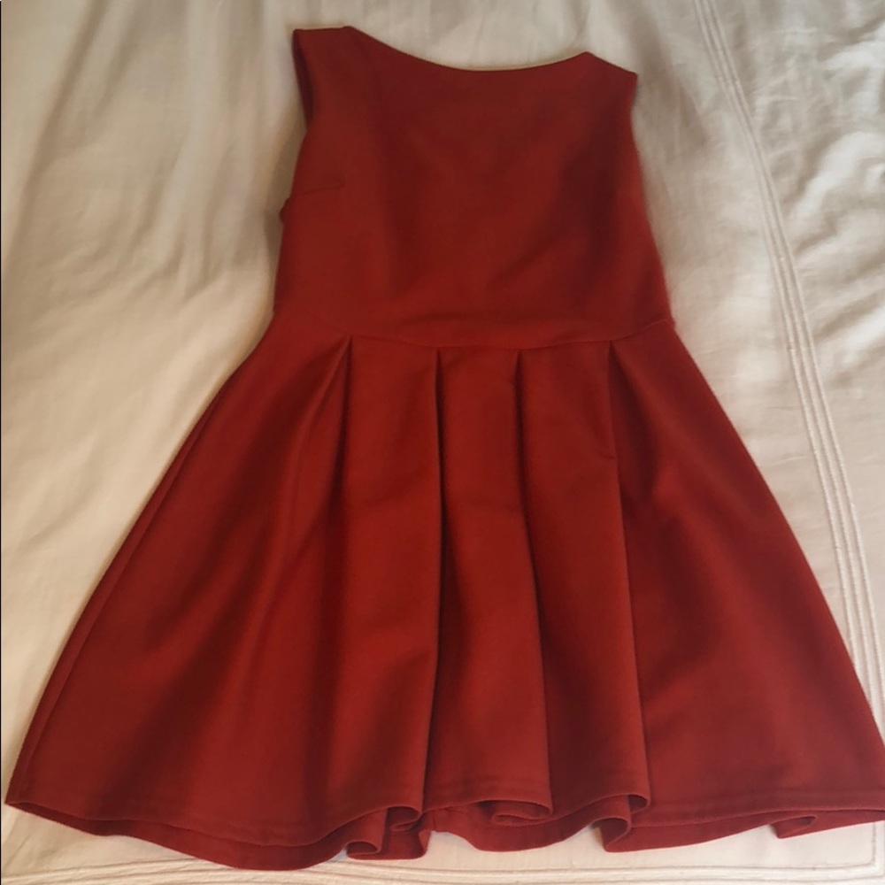 Topshop Red Skater Dress